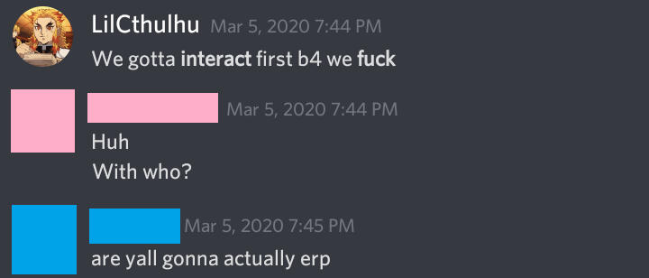 Wanting to erp in a roleplay server